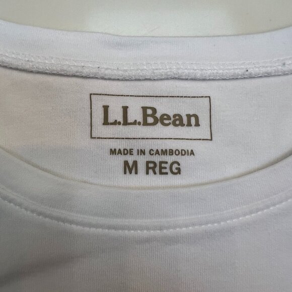 Classic L.L. Bean White Long Sleeve Tee - Picture 6 of 7